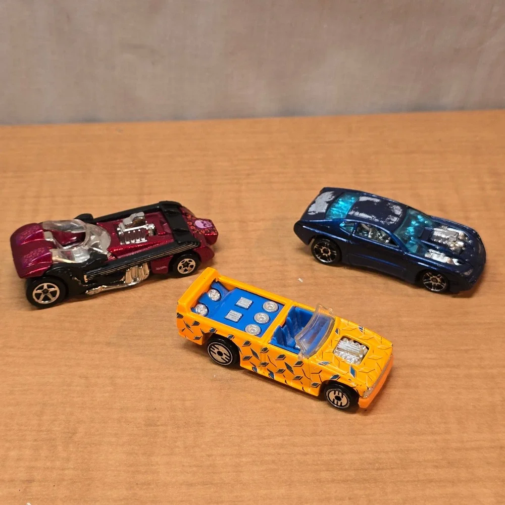 3 Hot Wheels Rockin' Rods Series Overbored 454 Mini Truck 1990,‎ 1996, 2001